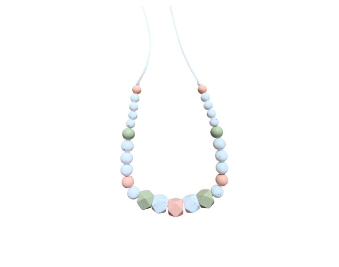 BABEAD Collier d'Allaitement Silicone - Nude Kaki Granite