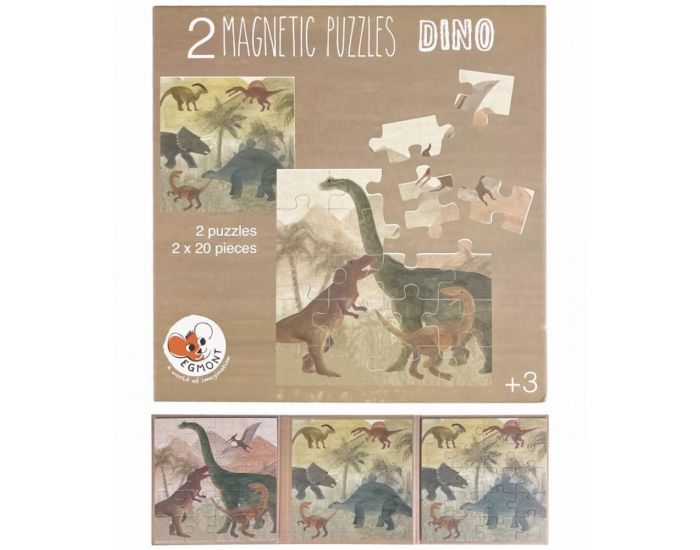 EGMONT TOYS Puzzle Magnetic Dino - Ds 3 ans 