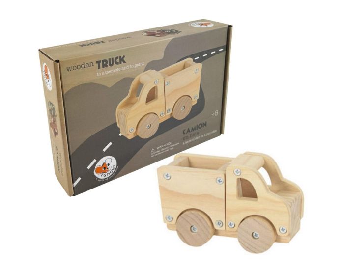 EGMONT TOYS Camion en Bois  Monter et  Peindre - Ds 3 ans 