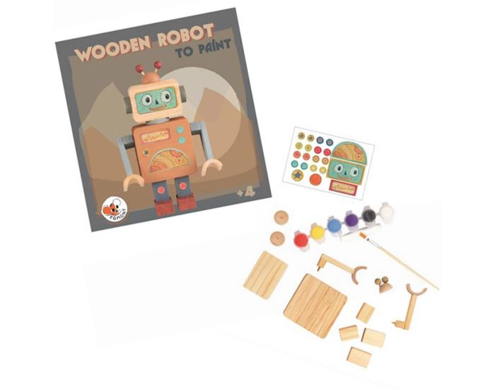 EGMONT TOYS Robot en Bois  Assembler et  Peindre - Ds 3 ans 