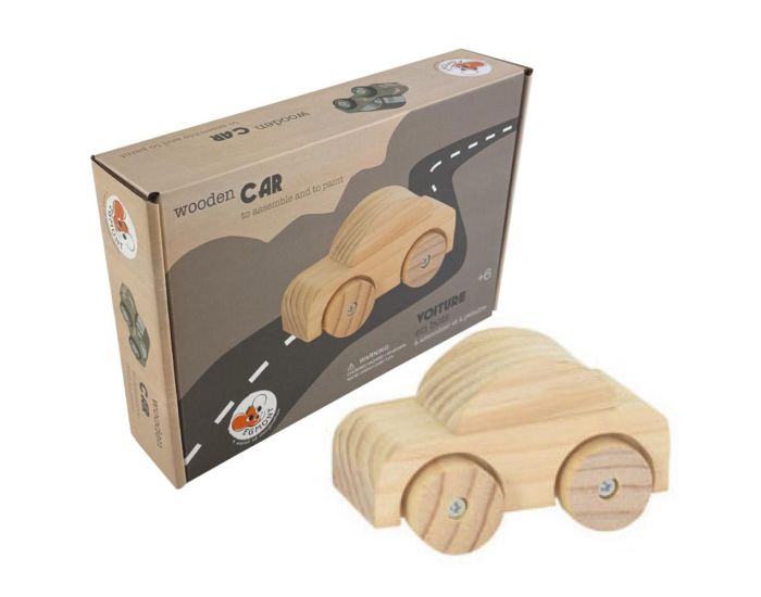 EGMONT TOYS Voiture en Bois  Monter et  Peindre - Ds 3 ans 