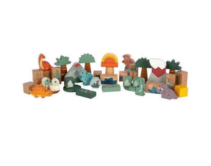 SMALL FOOT COMPANY Blocs de Construction en Bois - Dino - Ds 12 mois 