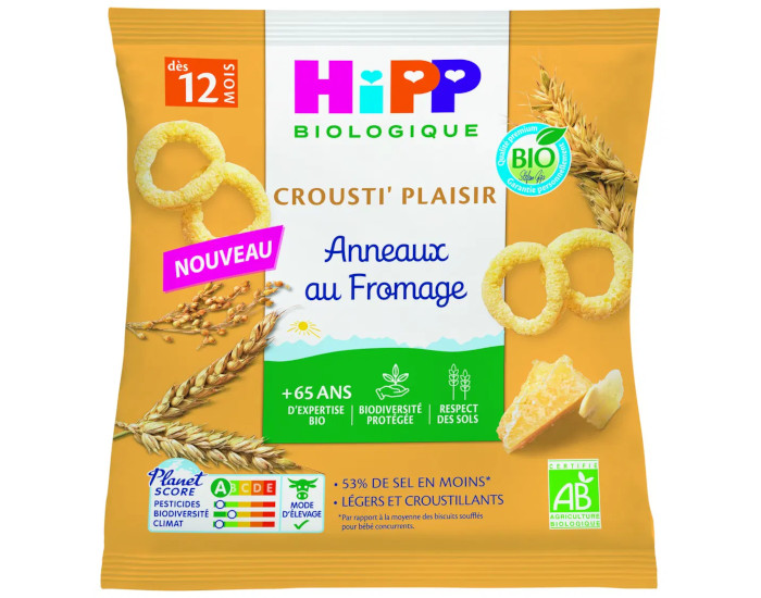 HIPP Anneaux au Fromage - 25g - Ds 12 mois