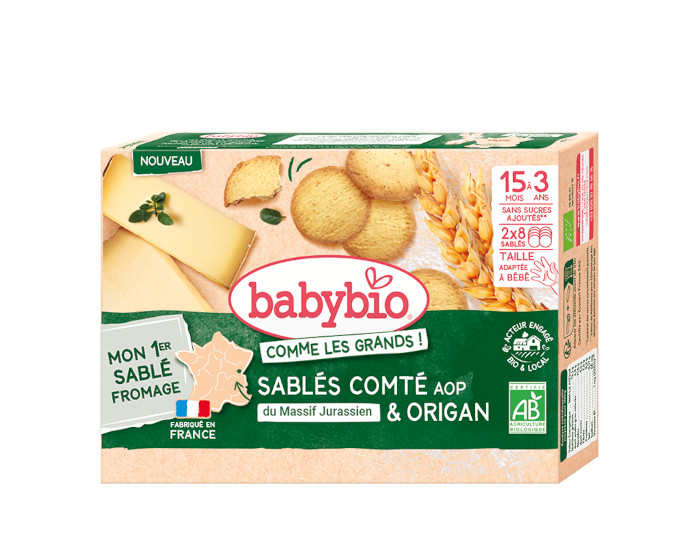 BABYBIO Sabls Comt Origan - 72 g - Ds 15 mois