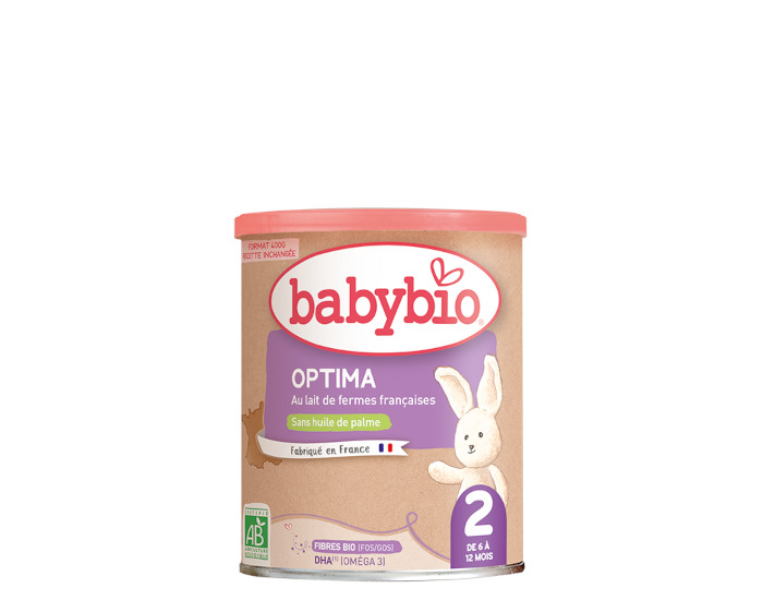 BABYBIO Lait de Suite 2 Optima - Ds 6 mois - 400g