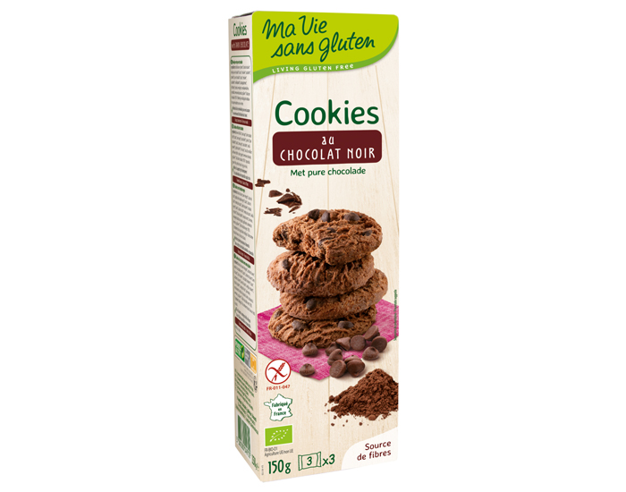 Cookies Chocolat Noir 150 G Ma Vie Sans Gluten Bebe Au Naturel