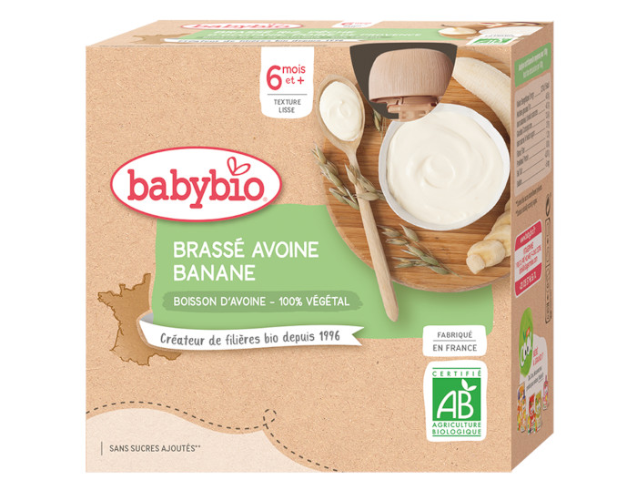 France Bébé Nutrition Brassés Yaourt Fraise Framboise Bio 4 x 100g