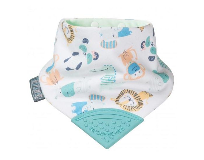 SEVIRA KIDS Bavoir bandana avec embout de dentition Safari