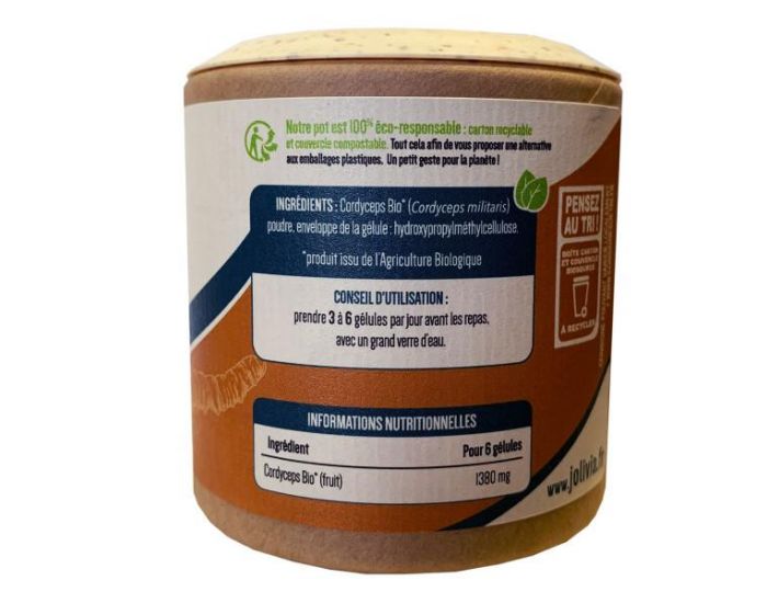 JOLIVIA Cordyceps - 90 g�lules v�g�tales de 230 mg (1)