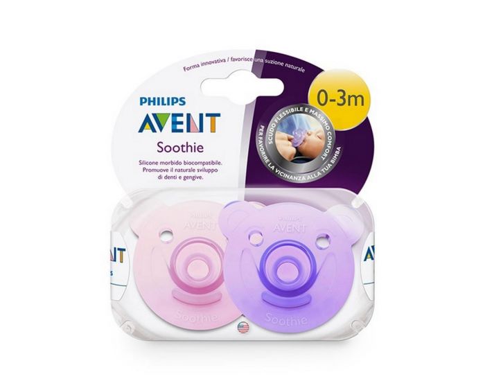 AVENT PHILIPS 2 Sucettes Soothie silicone fille pr�matur� (3)
