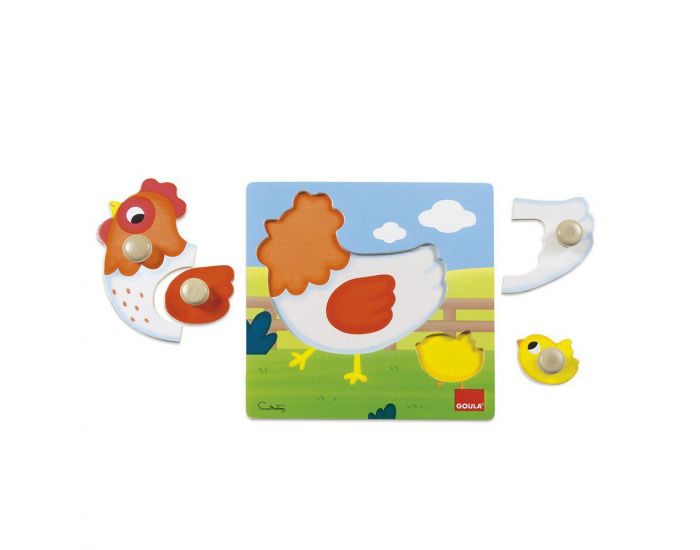 GOULA Puzzle Poule - Ds 12 mois  (1)