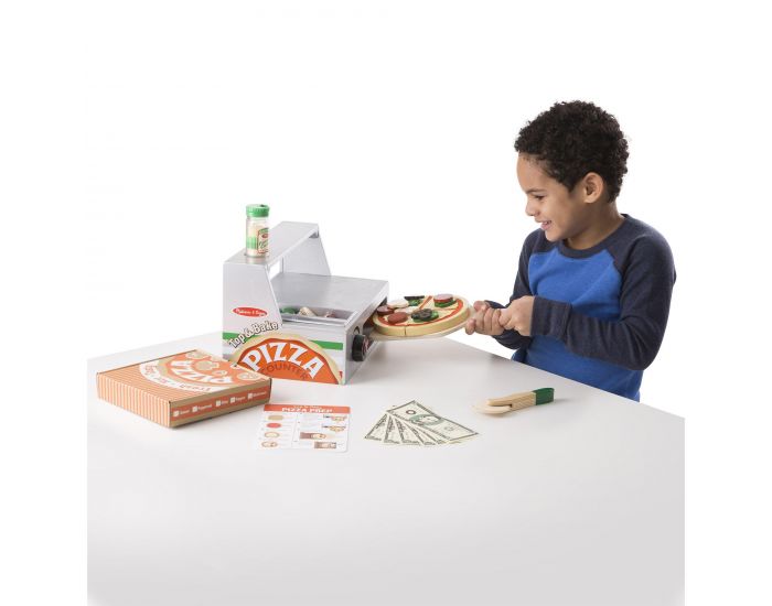 MELISSA & DOUG Comptoir  Pizzas en Bois - Ds 3 ans (3)