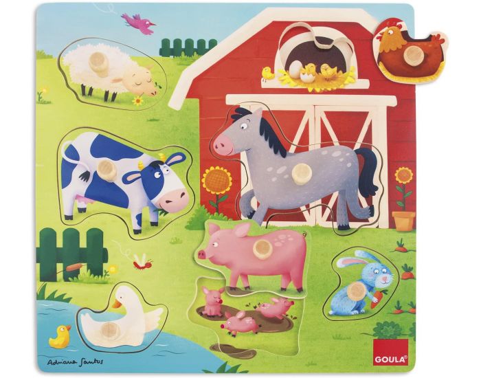 GOULA Puzzle Mamans et Bbs Ferme - Ds 2 ans  (1)