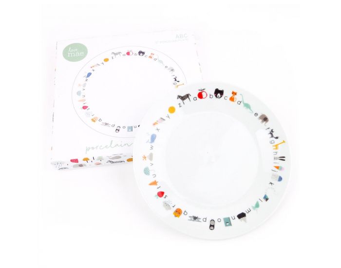 LOVE MAE Assiette En Porcelaine Avec Ventouse - ABC (3)