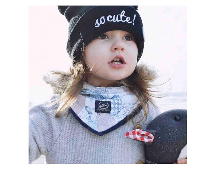 SEVIRA KIDS Bandana Cache-Cou Rversible - STELLA Blanc / Ecru (3)