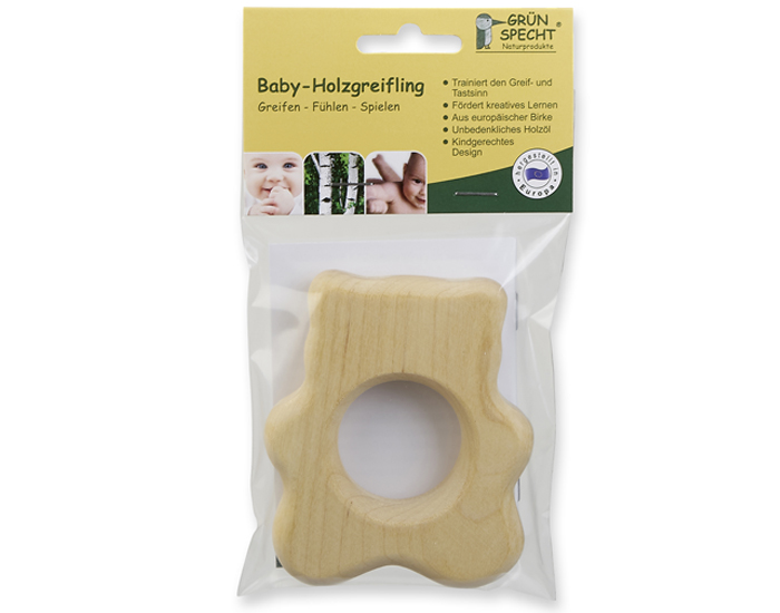 GRUNSPECHT Hochet de Dentition en Bois Ours (1)