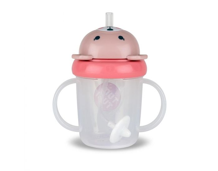 Tasse Anti Fuite Paille Lestee Ourson Rose Tum Tum Bebe Au Naturel