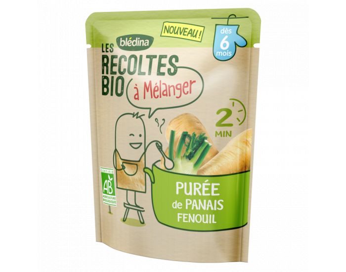 BLEDINA Les R�coltes Bio 6 Sachets Pur�e de Panais Fenouil 120g - D�s 6 Mois (2)
