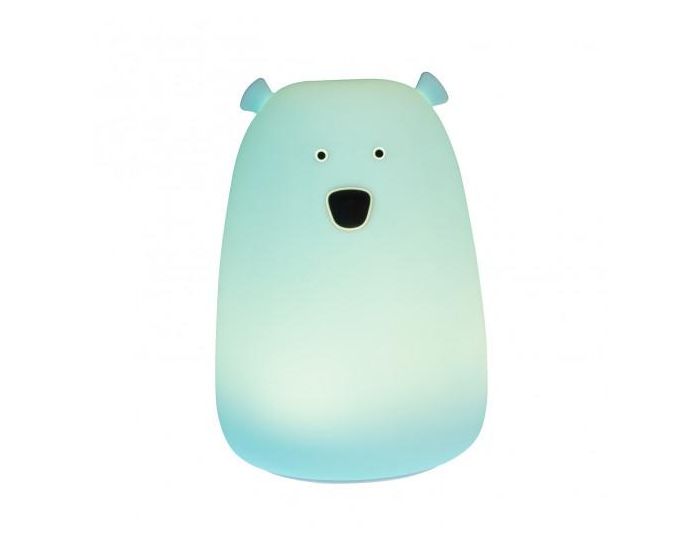 SEVIRA KIDS Veilleuse Lumineuse Tactile en Silicone - Ourson Bleu plastique ABS + silicone souple - Sans BPA (1)