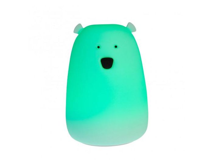 SEVIRA KIDS Veilleuse Lumineuse Tactile en Silicone - Ourson Bleu plastique ABS + silicone souple - Sans BPA (2)