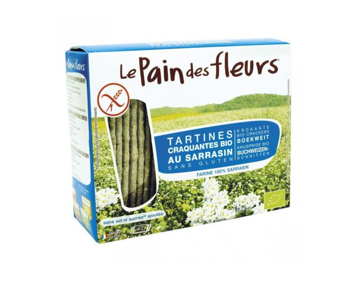 LE PAIN DES FLEURS Tartines craquantes au sarrasin SANS SEL sans gluten bio - 150 g (1)