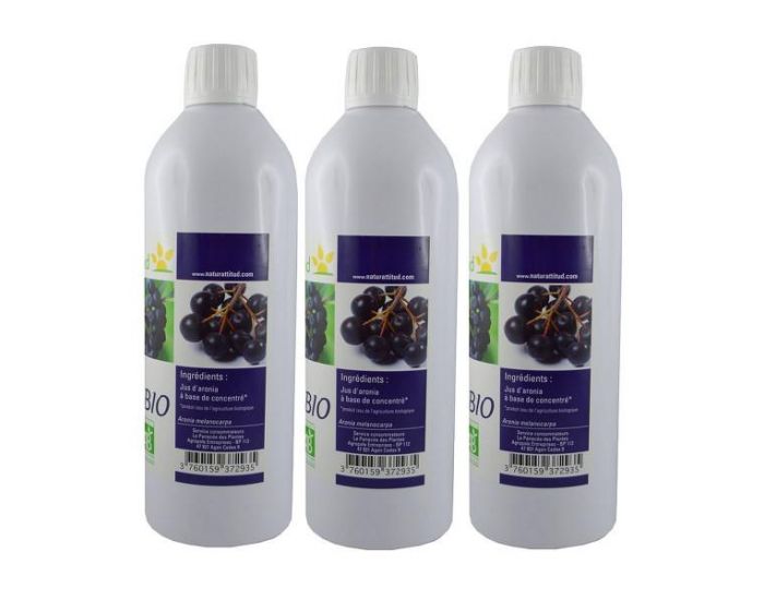 NATUR ATTITUD Jus d'aronia - Lot de 3 bouteilles - 3 x 500 ml (3)