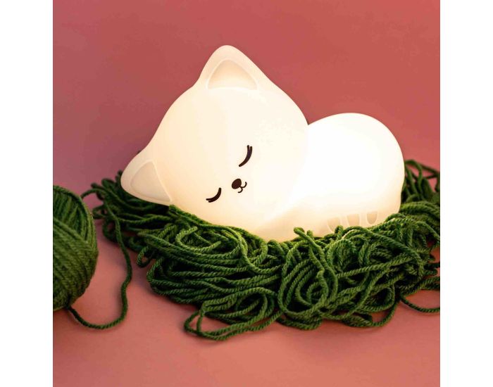 LITTLE L Veilleuse Lumineuse Tactile en Silicone - Chaton (1)