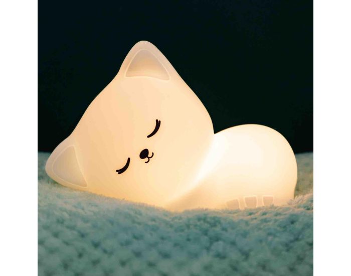 LITTLE L Veilleuse Lumineuse Tactile en Silicone - Chaton (5)