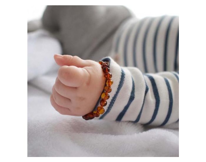 Ensemble bracelet et collier d'ambre pour bébé Miel –