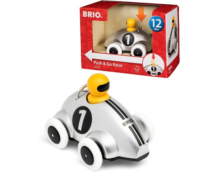 BRIO Voiture de Course - Push And Go - Racer - Ds 2 ans  (1)