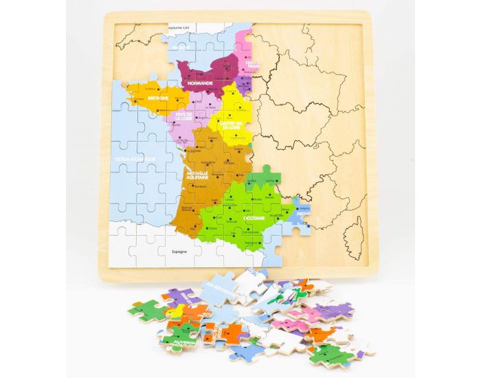 ULYSSE Puzzle carte de France les rgions - 72 pices - Ds 3 ans (1)