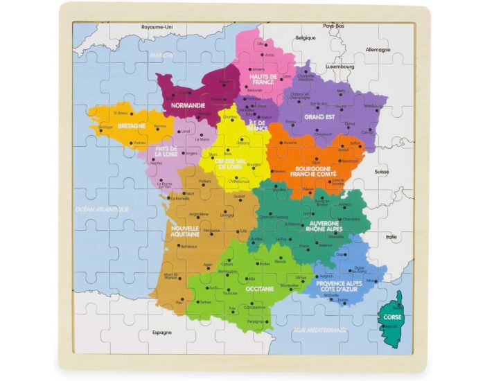 ULYSSE Puzzle carte de France les rgions - 72 pices - Ds 3 ans (2)