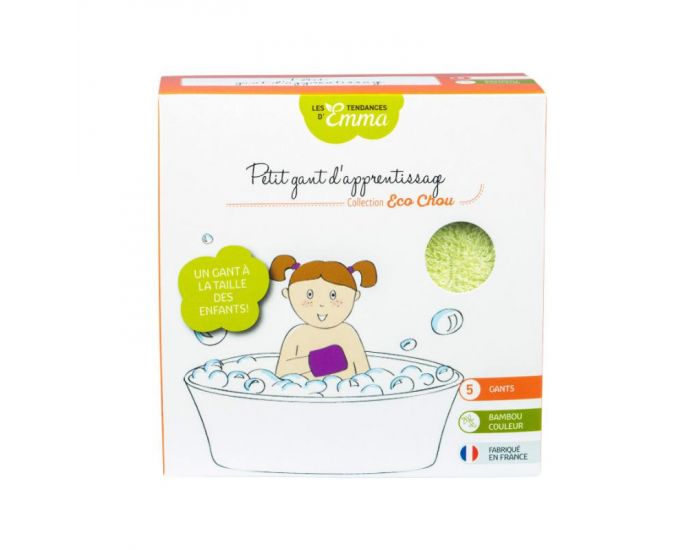 LES TENDANCES D'EMMA Gant de Toilette d'Apprentissage - Lot de 5 (1)