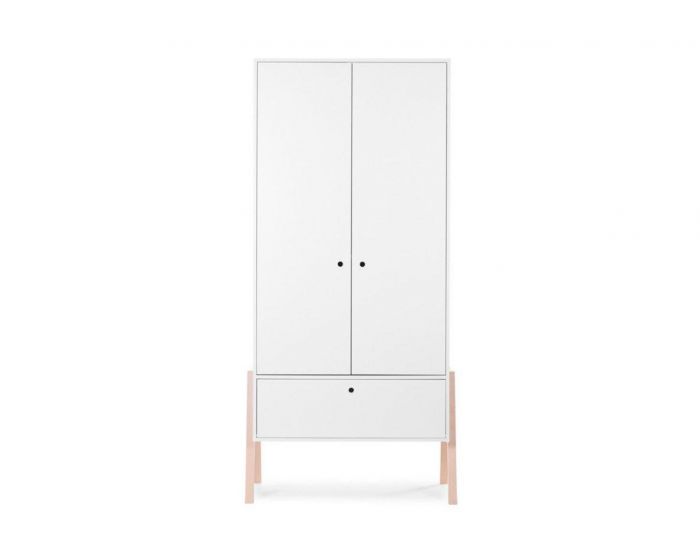 CHILDWOOD Armoire B�b� Blanche 2 Portes Nordic Acacia (1)