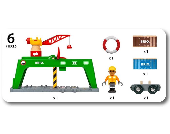 BRIO Grue Double Voie de Chargement - Ds 3 ans  (1)