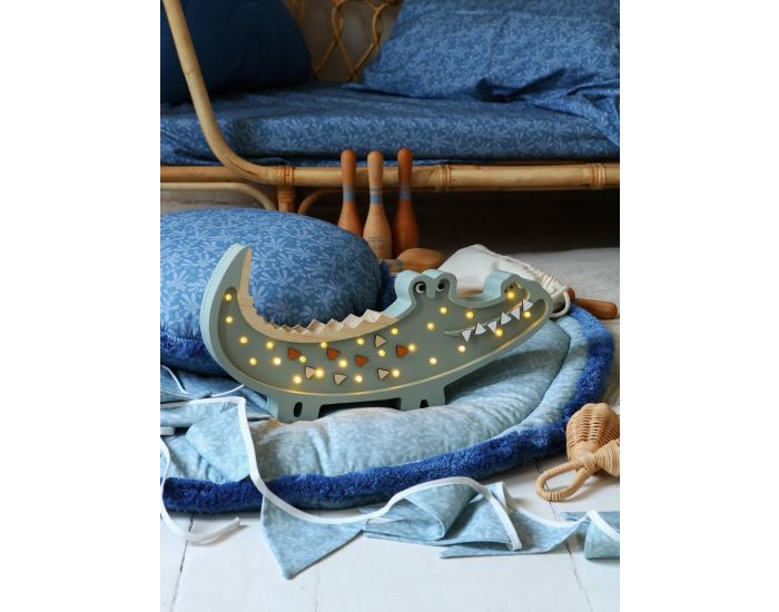 LITTLE LIGHTS Lampe Veilleuse Crocodile Kaki Pastel - Ds 3 ans (1)