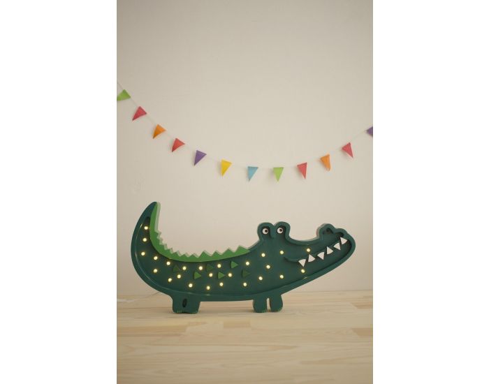 LITTLE LIGHTS Lampe Veilleuse Crocodile Vert - Ds 3 ans (1)