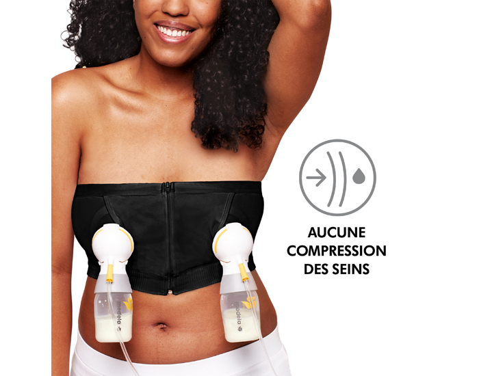 MEDELA Bustier Mains Libres pour Tire-Lait - Black L (2)