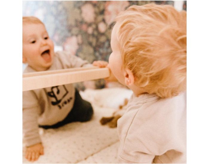 Miroir Montessori de sécurité avec barre, miroir bébé, miroir