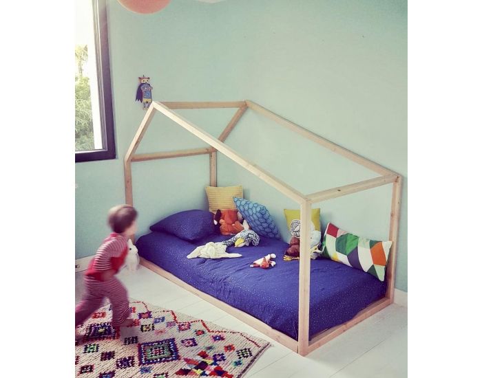 Lit cabane Montessori 90x190 - La Fabrique des Potirons