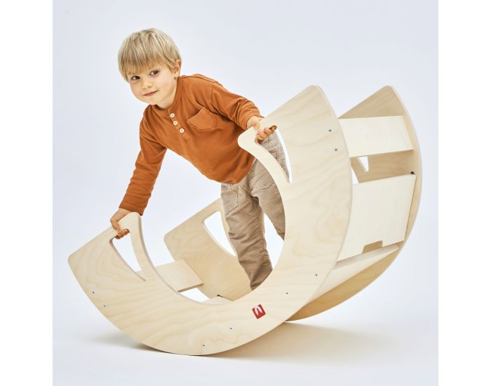 BIANCONIGLIOKIDS Rocker Enfant Modulable 11-en-1 Pont Pikler Dodo Classic - Blanc - D�s 3mois (5)