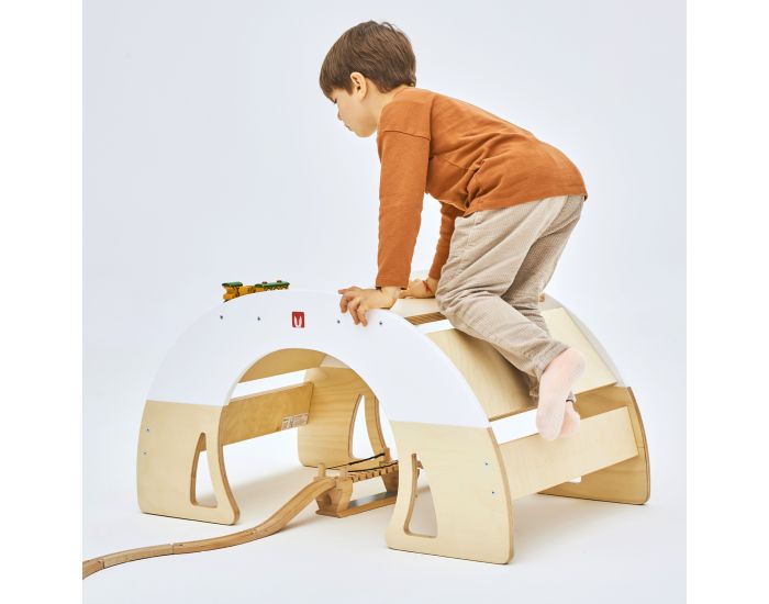 BIANCONIGLIOKIDS Rocker Enfant Modulable 11-en-1 Pont Pikler Dodo Classic - Blanc - D�s 3mois (6)