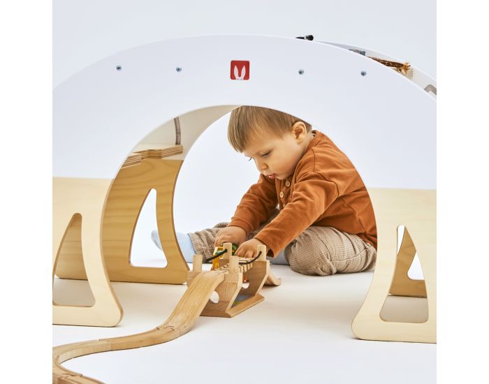 BIANCONIGLIOKIDS Rocker Enfant Modulable 11-en-1 Pont Pikler Dodo Classic - Blanc - D�s 3mois (7)