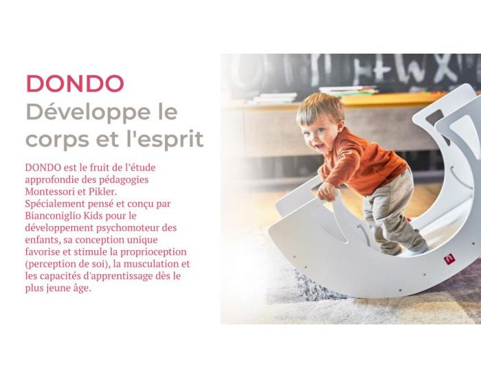 BIANCONIGLIOKIDS Rocker Enfant Modulable 11-en-1 Pont Pikler Dodo Classic - Blanc - D�s 3mois (9)