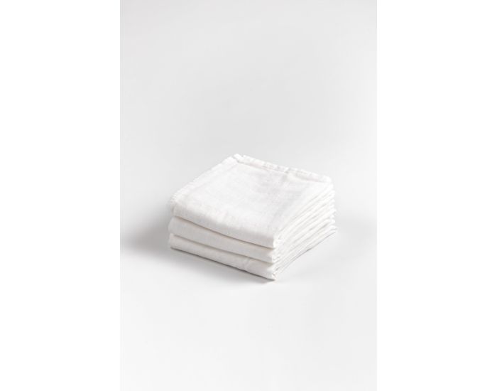 KADOLIS Langes Coton Bio Unis - Lot de 3 (2)