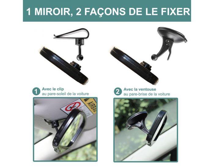 EZIMOOV Miroir Rtroviseur Avant Double Fixations - Ezi Mini (1)