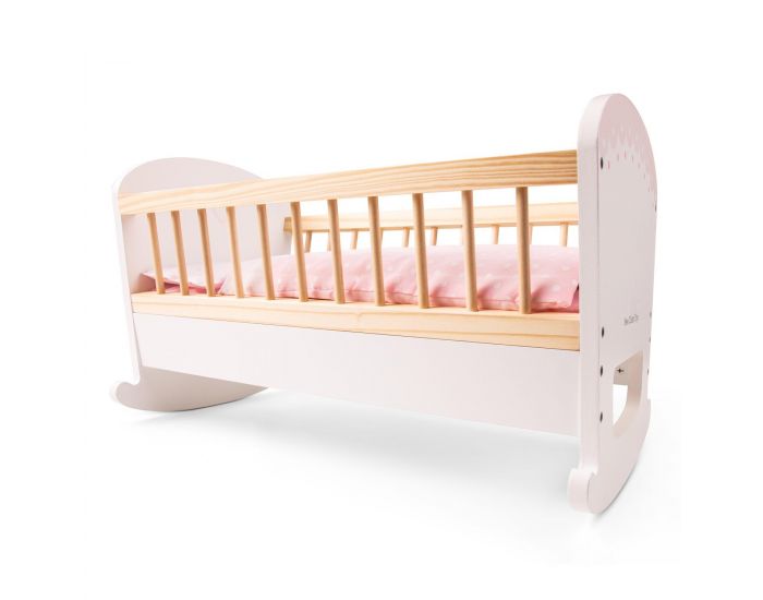 NEW CLASSIC TOYS Lit de Poupe en Bois Blanc - Ds 3 ans (1)