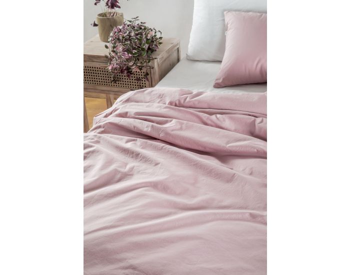 KADOLIS Housse de Couette Adulte en Percale de Coton Bio Lav - Provence 240 x 260 cm (2)