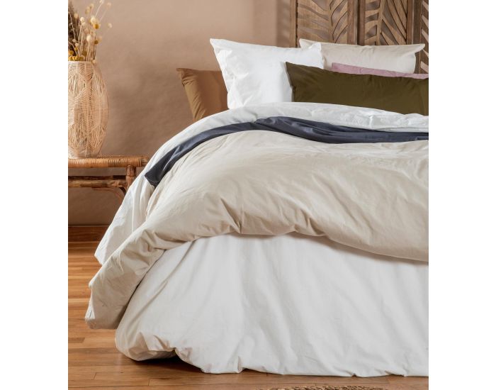 KADOLIS Drap Plat Adulte en Percale de Coton Bio Lav - Provence (5)