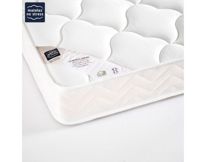 Matelas en mousse et coton bio 90 200 - Matelas No Stress